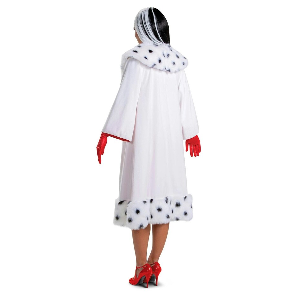 image 1 of 101 Dalmatians Womens/Ladies Cruella De Vil Classic Costume Set - White/Red - S S