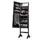 image 8 of COSTWAY 18 LEDs Jewelry Cabinet Floor Standing Jewelry Storage Organizer Black