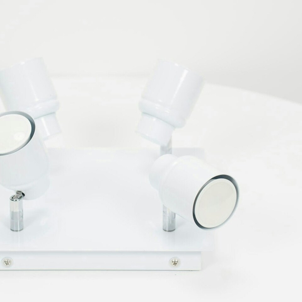 image 1 of ValueLights Benton White IP44 Square Bathroom Ceiling Light White