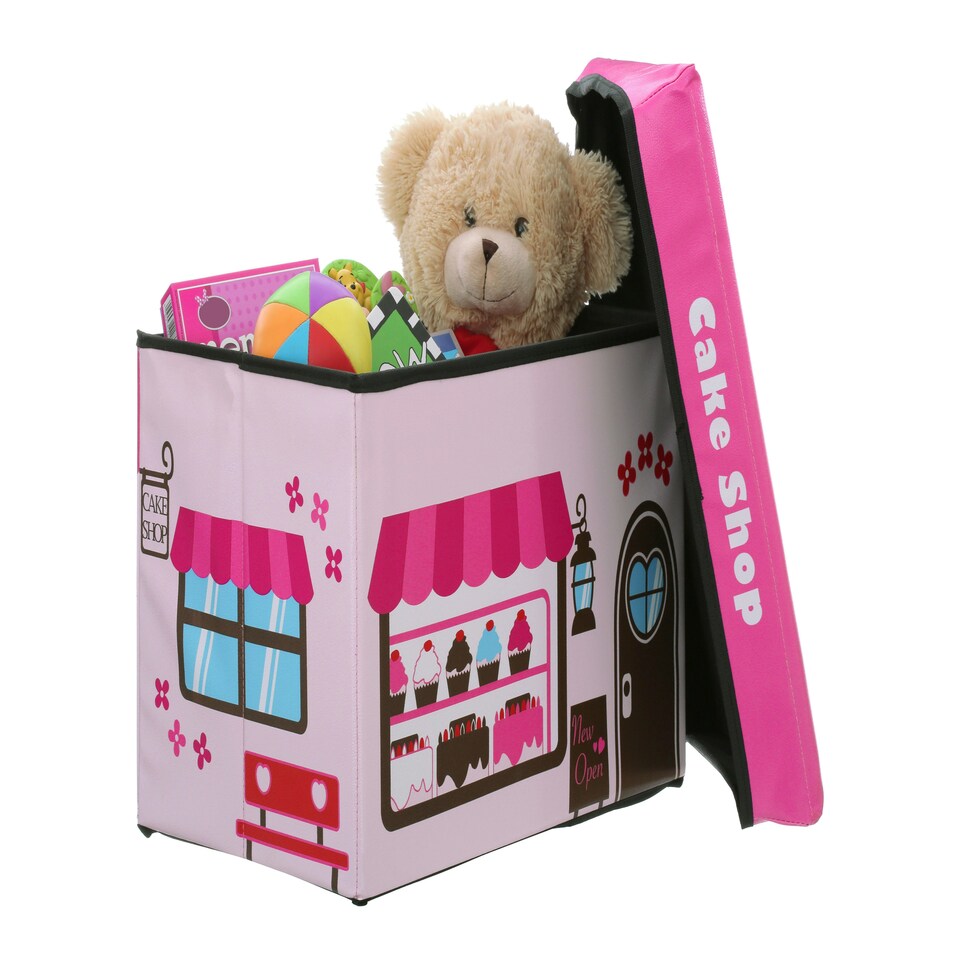 image 1 of Premier Kids Cake Shop Design Storage Box and Seat, Easy to Maintain Children Bedroom Seat, Adjustable Playroom Accessories