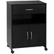 image 1 of Vinsetto Mobile Printer Stand w/ Storage Shelf Universal Wheels for Home Black