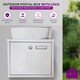 image 2 of FURNISHED Outdoor Wall Mounted Post Box Galvanized Steel | White | White
