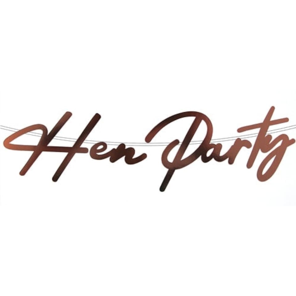 Hen Party Rose Gold Foil Cardboard Letter Banner 1.5m