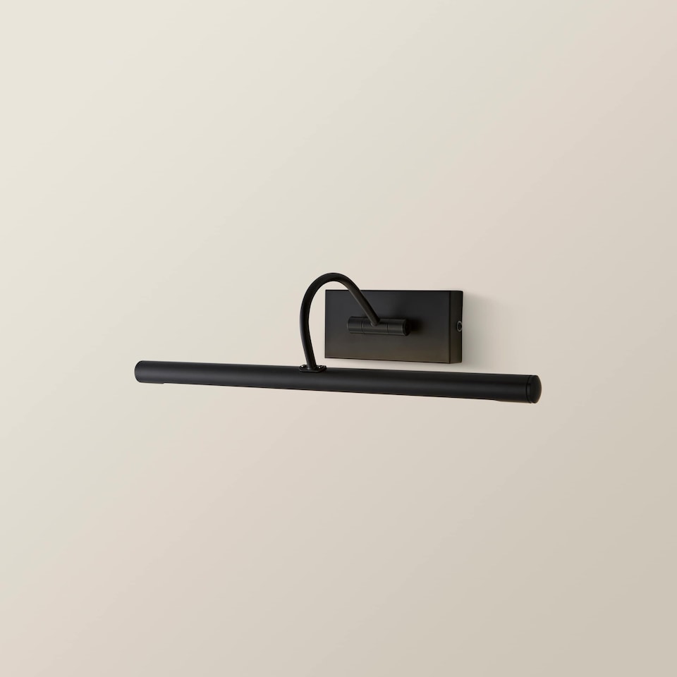 image 1 of ValueLights Alana Black IP44 Integrated LED Picture Wall Light | Black