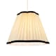 image 2 of Ivory White Victorian Pleated Faux Silk Lamp Shade with Black Trims Black
