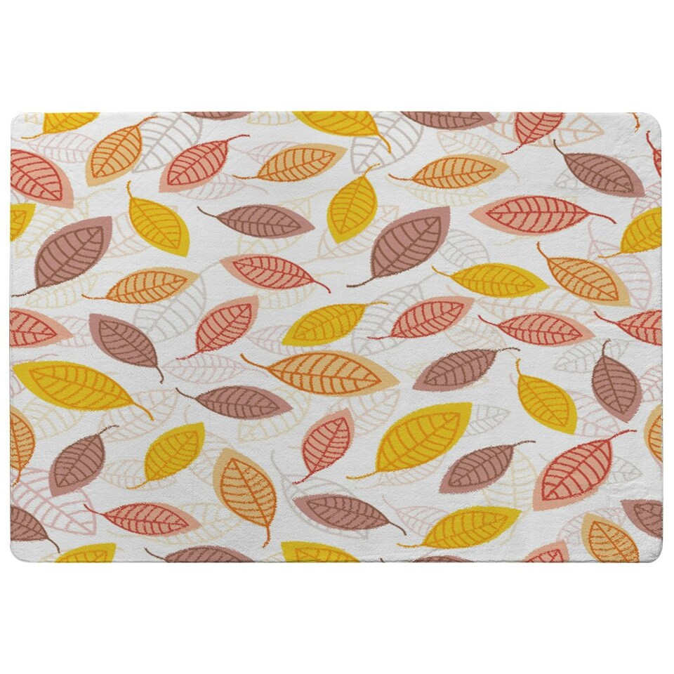 image 1 of Small Autumn Leaves (Rug) Yellow | Medium: 80x150cm