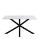 image 2 of Heaven Dining Table with Ceramic White Top 135cm