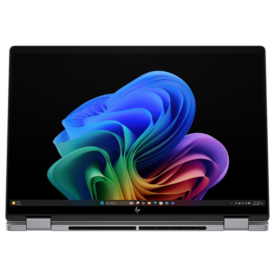 image 1 of HP OmniBook X FlipNGAI 14-fk0004na AMD Ryzen AI 5 340 16GB RAM 512GB SSD 14-Inch Touchscreen 2K Windows 11 Home 2-in-1 CopilotPlus Laptop - Silver