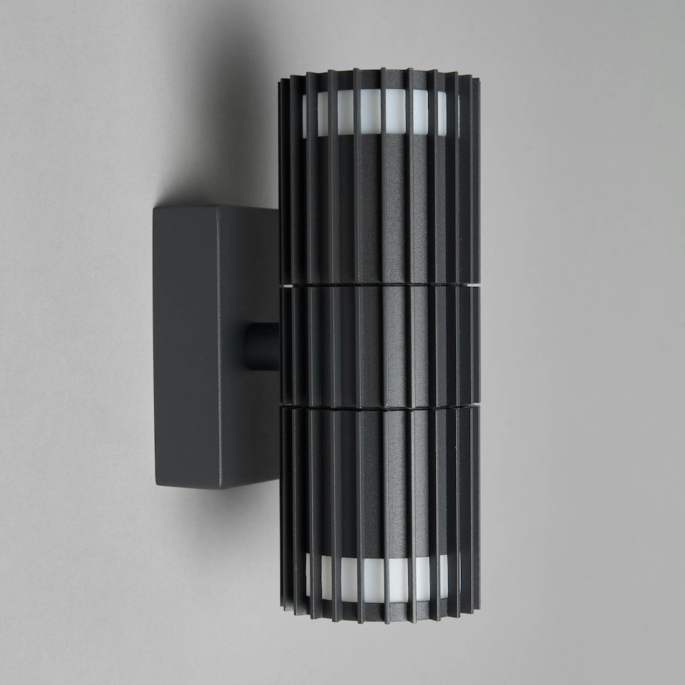 image 1 of BHS Zeb Outdoor Up and Down Wall Light, Anthracite