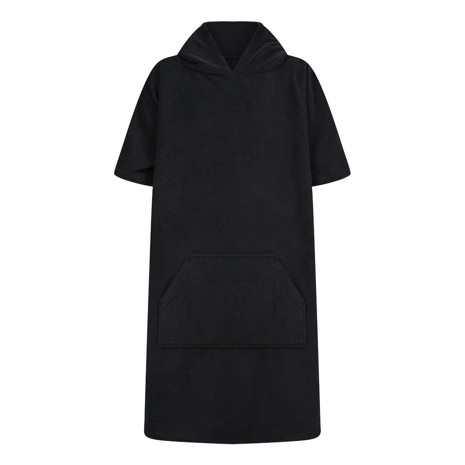image 1 of Towel City Childrens/Kids Poncho - Black - 10-13 Years