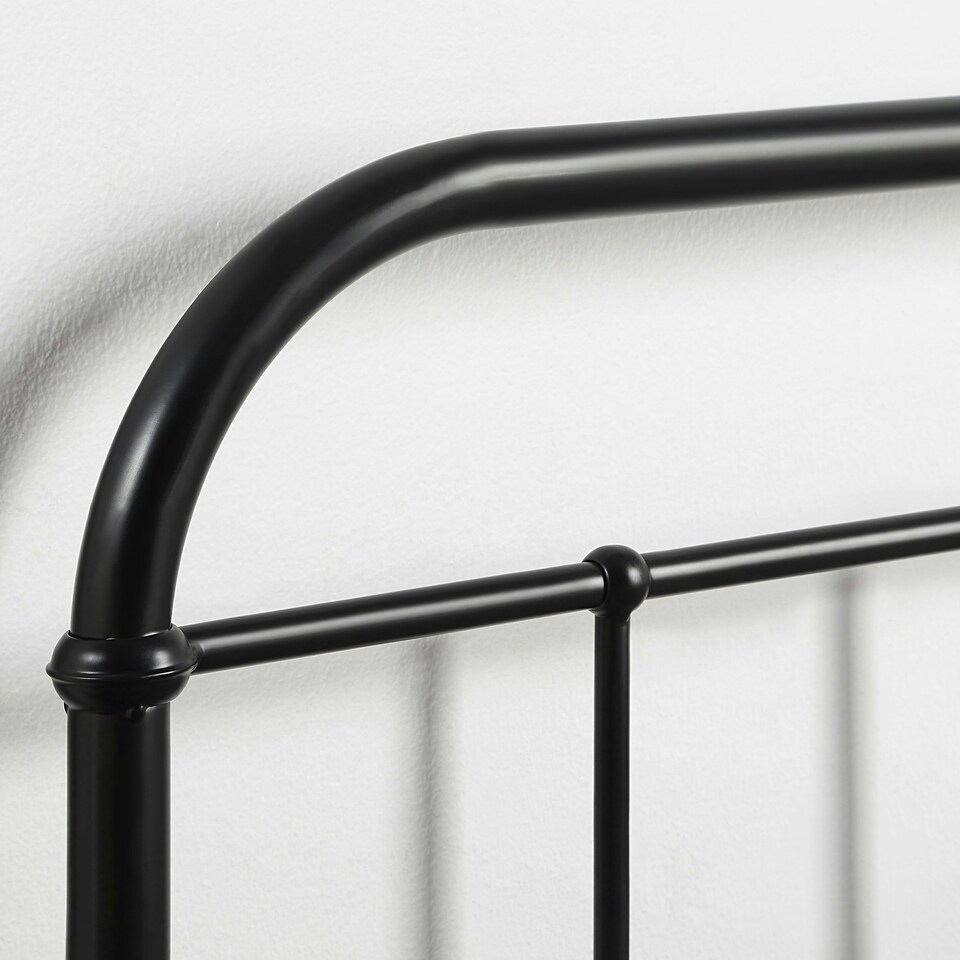 image 1 of Aldbury Modern Traditional Style Black Metal Bed Frame (Small Double)
