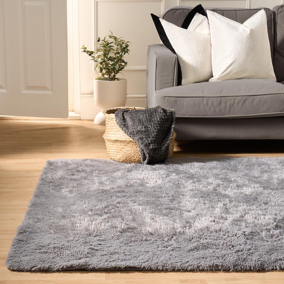 image 1 of OHS Soft Fluffy Rug Anti-Slip Carpet Area Floor Mat - 160 x 230cm | Grey | 160cm x 230cm