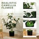 image 3 of HOMCOM 65cm Artificial Camellia Flower Plant with 116 Lush Leaves
