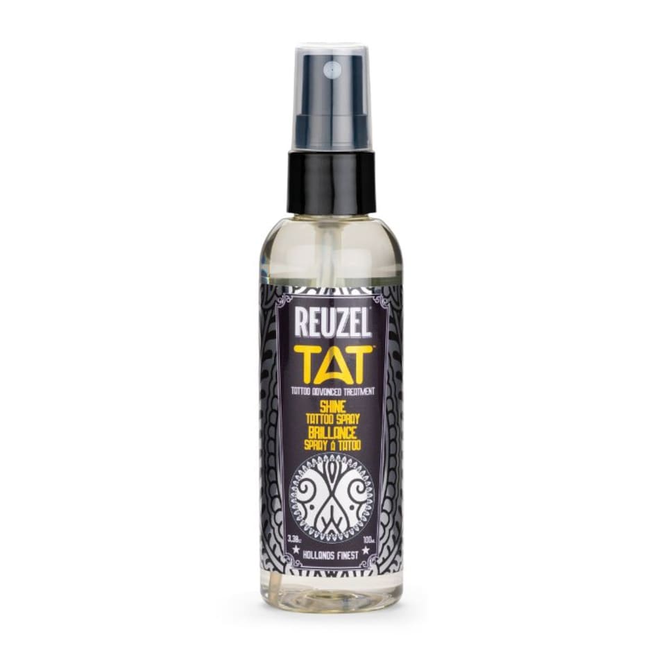 image 1 of Reuzel Shine Tattoo Spray Delivers Instant Color Pop Fast Absorbing, Non Greasy Formula Leaves Skin Soft with Youthful Appearance Protects Tattoos from Sweat Vegan Paraben Free 100 ml