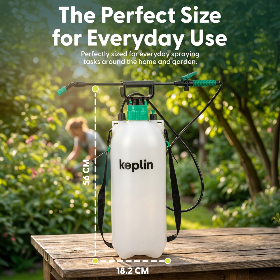 image 1 of Keplin Pump Action Garden Pressure Sprayer with Long Lance Spray and Mist Nozzle