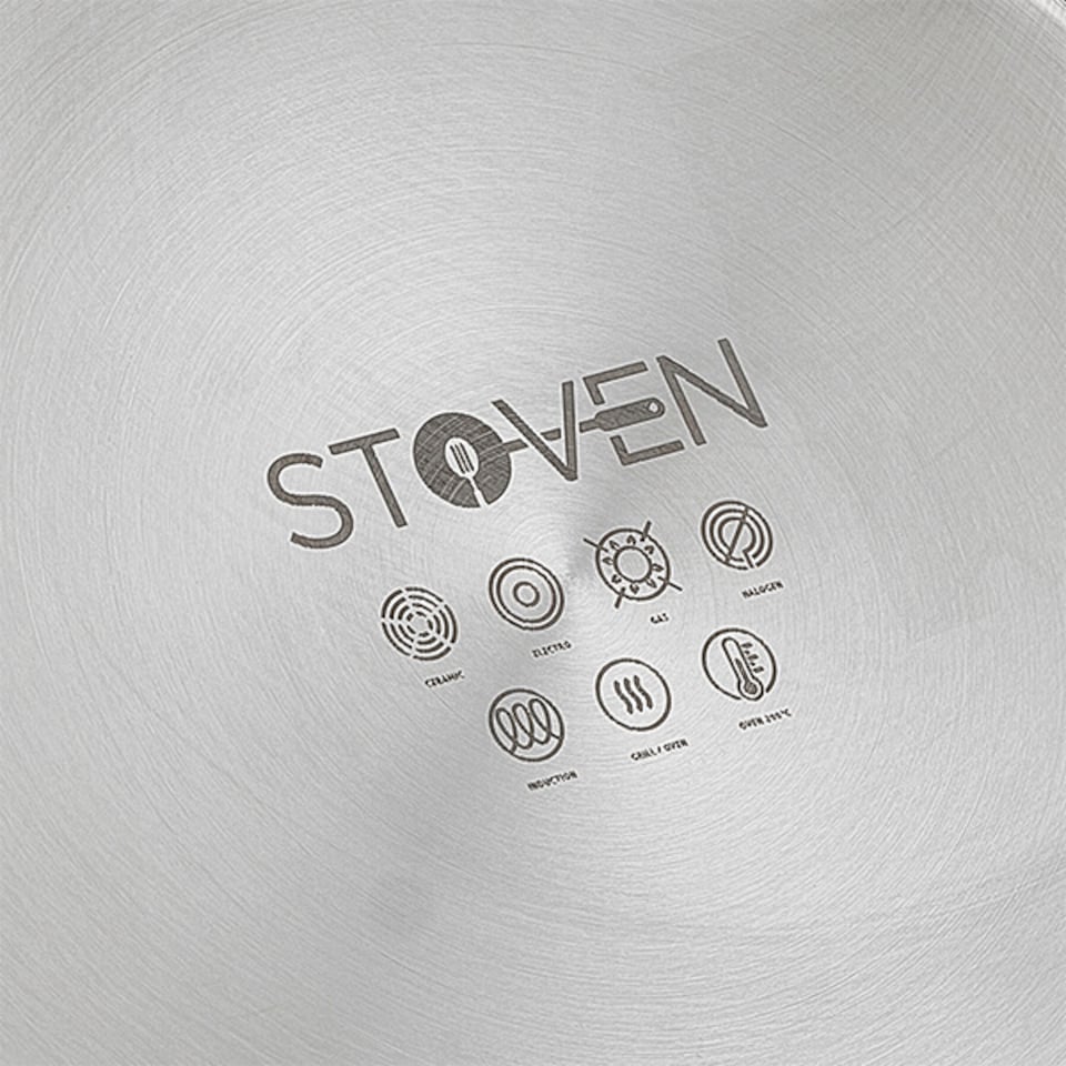 image 1 of Stoven Hextra 20cm Non-Stick Saucepan with Lid
