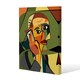 image 1 of portrait cubism art style,man calls on a phone (Canvas Print) 101 x 77 x 4cm
