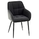 image 6 of HOMCOM Accent Chair w/ Foot Pads and Chenille Fabric Arm Chair, Black