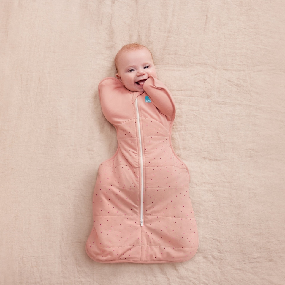 image 1 of Love to Dream Swaddle Up Pebbles Rose 2.5 TOG Baby Swaddle - 3.5-6kg
