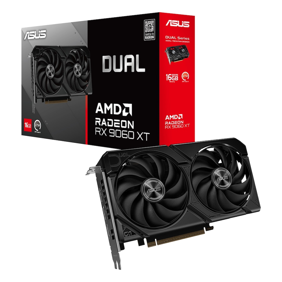 image 1 of ASUS Radeon RX 9060 XT Dual 16GB Graphics Card