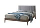 image 1 of 5ft King Size Light Grey Soft Velvet Fabric Upholstered and Wood Bed Frame Bedstead | Grey | Light Grey | King