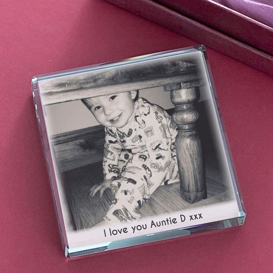 image 1 of Personalised Photo Upload Crystal Token Clear | One Size