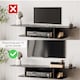 image 4 of HOMCOM Floating TV Unit Stand for TVs up to 40 , Wall Mounted Media Console with Storage Shelf, Entertainment Center, Black