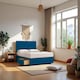 image 1 of York Plush Bed With Mattress 2 Drawers & 54" Floor Standing Headboard