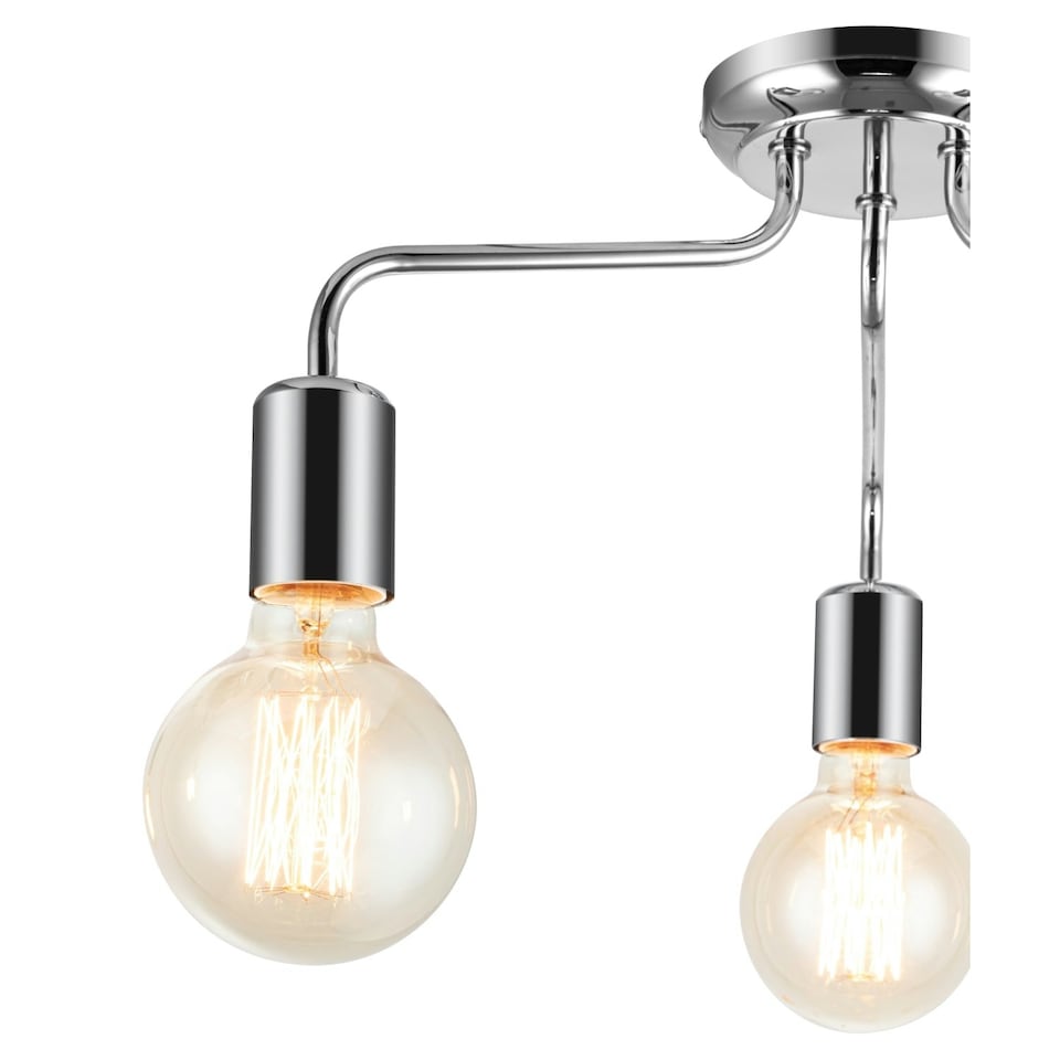 image 1 of COSYLYTE Fraser 3 Light  Metal Ceiling Flush Light Chrome