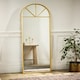 image 1 of Alzac Gold Tall Rounded Arch Mirror Gold