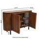 image 5 of Slatted Large 2 Doors Sideboard - Mango Wood - L40 x W135 x H85 cm | Brown