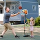 image 2 of HOMCOM 3 Pcs Kids Basketball Set w Hoop Ball Pump Height Fillable Base 3-8 Yrs