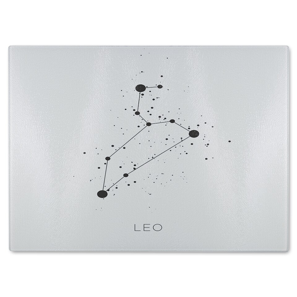 image 1 of Star Constellation Zodiac Leo Dining Glass Chopping Board | Multi