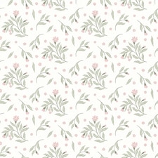 Sample of Meadow Flower Dance Wallpaper in Soft Pink | Pink | Soft Pink