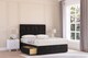image 1 of Sloomy Highbury Black Plush Divan Bed With Mattress 2 Drawers Same Side With 54" Floor Standing Headboard 5' King | Black | Black | King | 1
