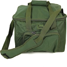 Actiaspet Carp & Coarse Fishing Tackle Bag Green Carryall with Padded Shoulder Strap, External Pocket & Rubber Feet, 40cm x 30cm x 26cm