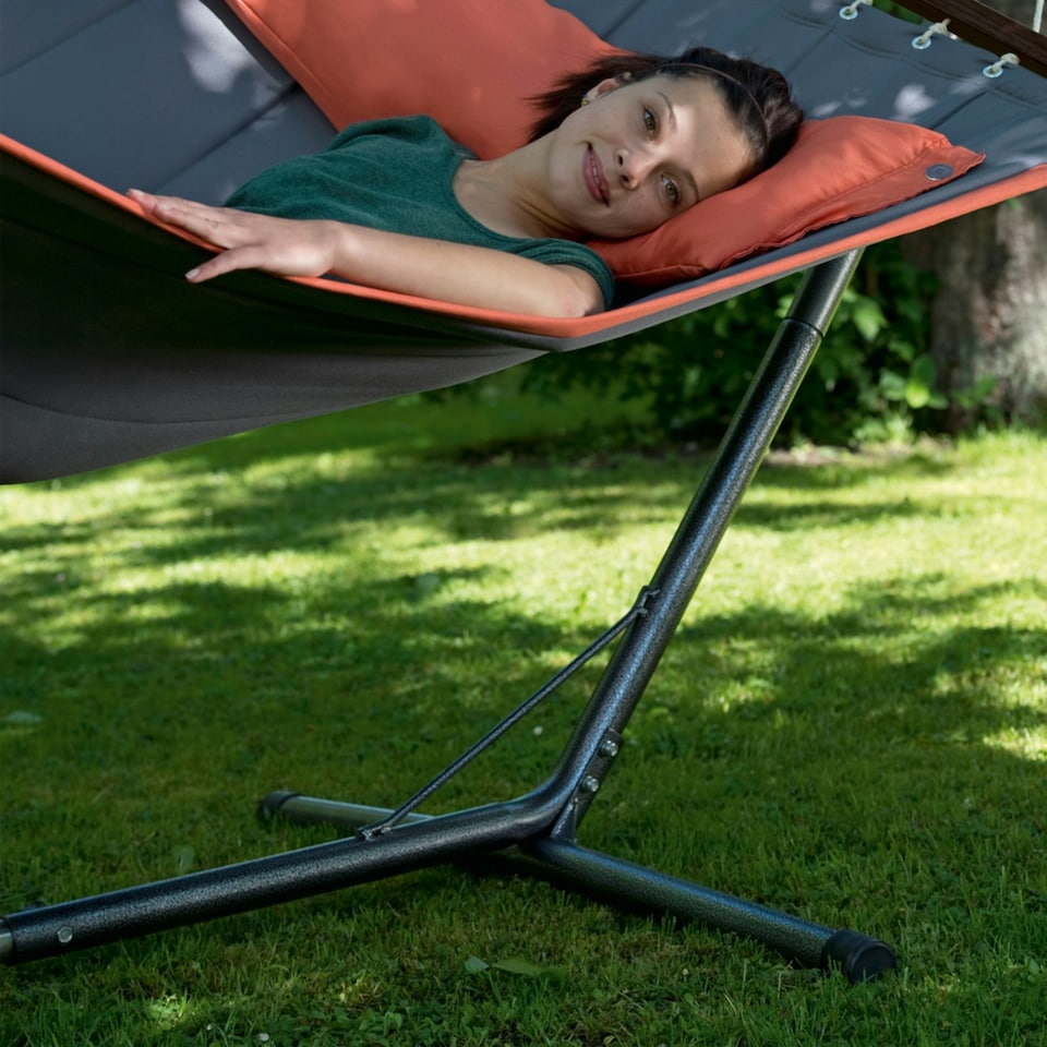 image 1 of Sumo Rockstone Metal Hammock Stand (L) | Silver