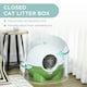 image 5 of PawHut Large Cat Litter Box w/ Scoop, Front Entrance, 53 x 51 x 48cm - Green