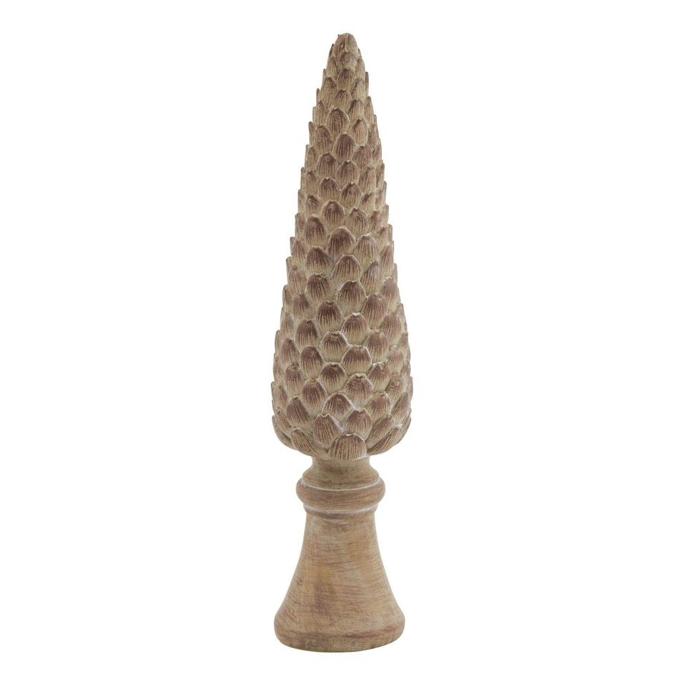 image 1 of Hill Interiors Pinecone Sculpture - Brown - 26cm x 6cm x 6cm