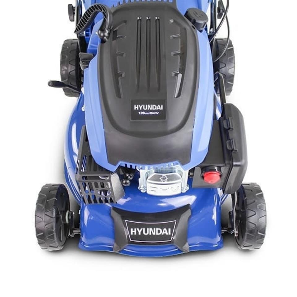 image 1 of Hyundai 17" / 42cm 139cc Self-Propelled Petrol Lawnmower, 25-75mm Cuts, Rear Discharge | HYM430SP