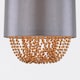 image 3 of Grey Faux Silk & Copper Jewelled Ceiling Light Shade | Grey | Copper | Medium | 1