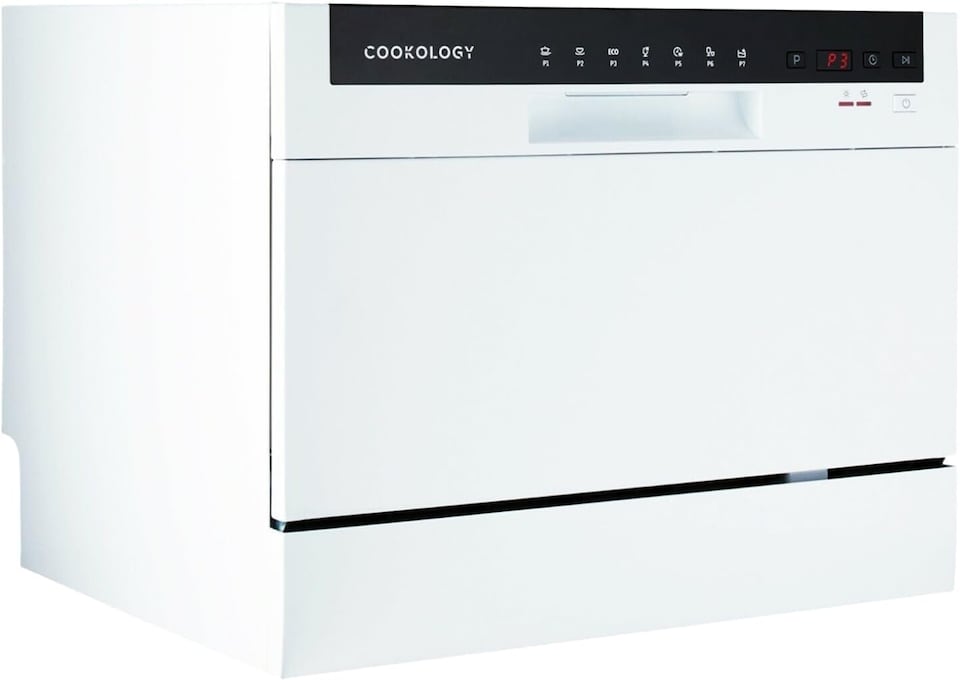 image 1 of Cookology 6 Place Setting Table Top Dishwasher in Compact Size - CTTD6WH White