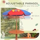 image 4 of Outsunny Kids Bistro Table and Chair Set w/ Cowboy Theme, Adjustable Parasol