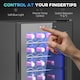 image 6 of Freestanding Wine Cooler Fridge with Glass Door, 20 Bottle, LED Light Black