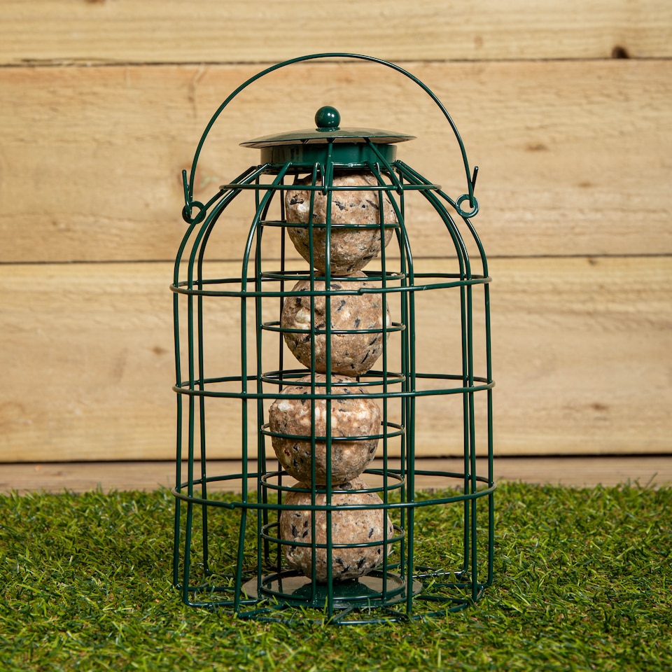 image 1 of Samuel Alexander Pack of 3 Hanging Nut Seed & Fat Ball Bird Feeders with Squirrel Guard
