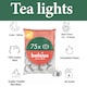 image 5 of Bolsius Tea Lights Pack of 75 White Unscented Decorative Ambient Candles