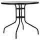 image 7 of Garden Table & Folding Deck Chairs Set 2 4 Seater Outdoor Patio Dining Furniture | Black | Table + 2 Black Chairs
