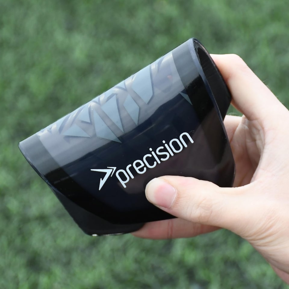 image 1 of Precision Pro Fusion Flex Shin Guards, Lightweight Football Protection With Tpu Shell, Eva Foam Cushioning, Elasticated Sleeves Pads, Black, Xsmall