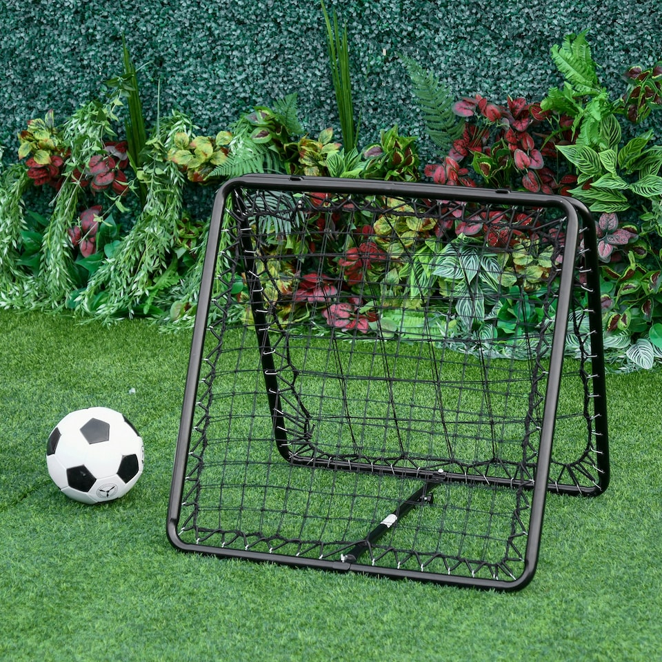 image 1 of HOMCOM Adjustable Angle Rebounde Training Set w/ Double Layer Net
