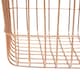 image 3 of Interiors By Premier Stylish Sturdy Square Basket, Functional Wireframe Basket For Kitchen, High Quality Contemporary Basket | Gold